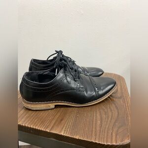 Stacy Adams Black Dress Shoes with Tan Sole